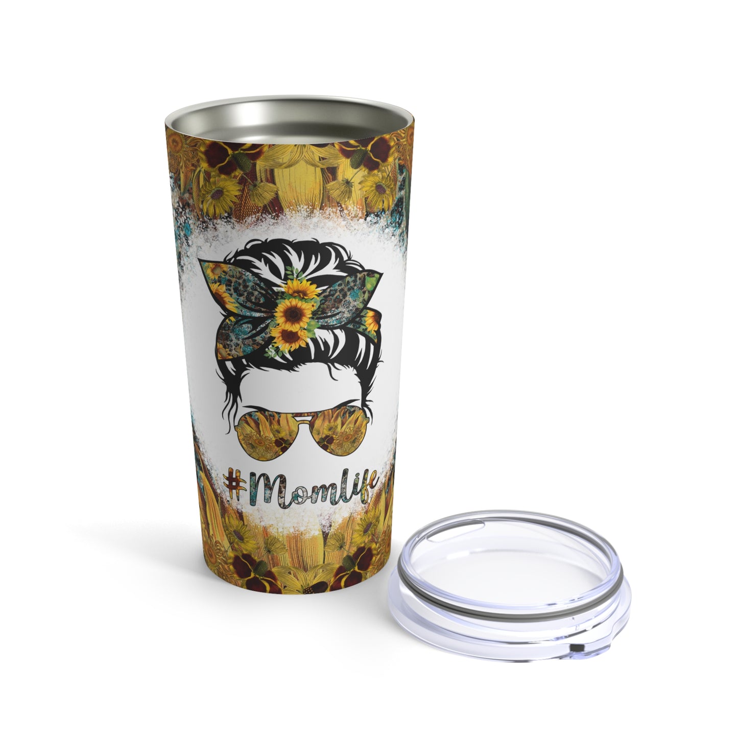 Mom Life Sunflower Floral Stainless Steel Tumbler