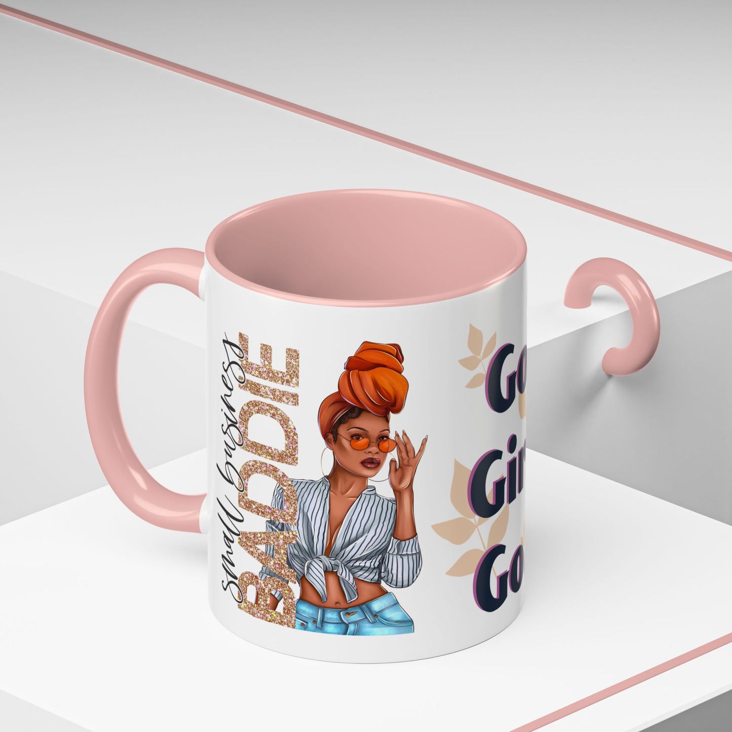 Small Business Baddie Girl Accent Coffee Mug, 11oz