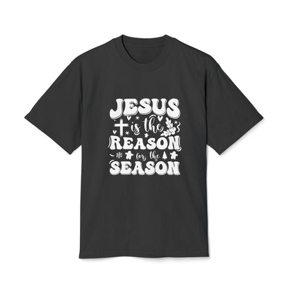 Jesus is the Reason Unisex Heavy Faded Tee, Christian T-Shirt, Holiday Apparel, Faith-Based Gift, Casual Wear