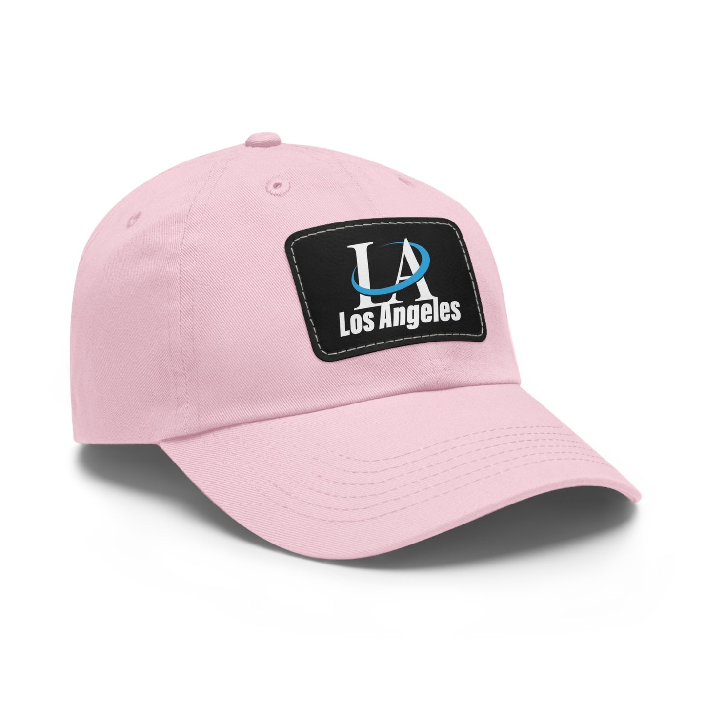 Los Angeles Dad Hat with Leather Patch (Rectangle)