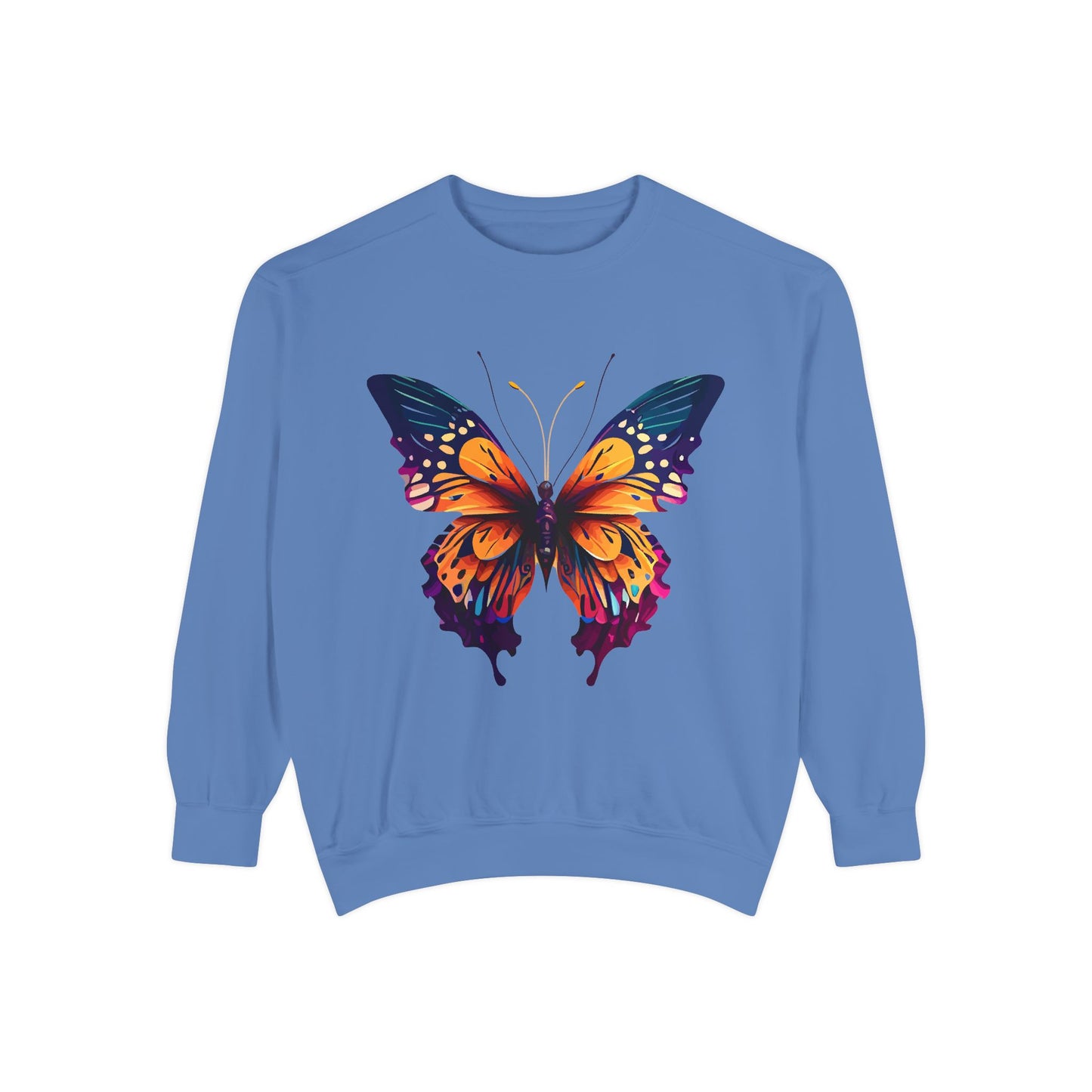 Unisex Garment-Dyed Butterfly Sweatshirt