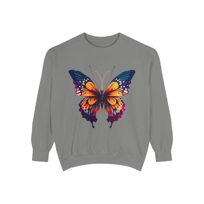 Unisex Garment-Dyed Butterfly Sweatshirt
