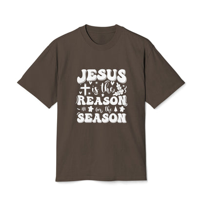 Jesus is the Reason Unisex Heavy Faded Tee, Christian T-Shirt, Holiday Apparel, Faith-Based Gift, Casual Wear