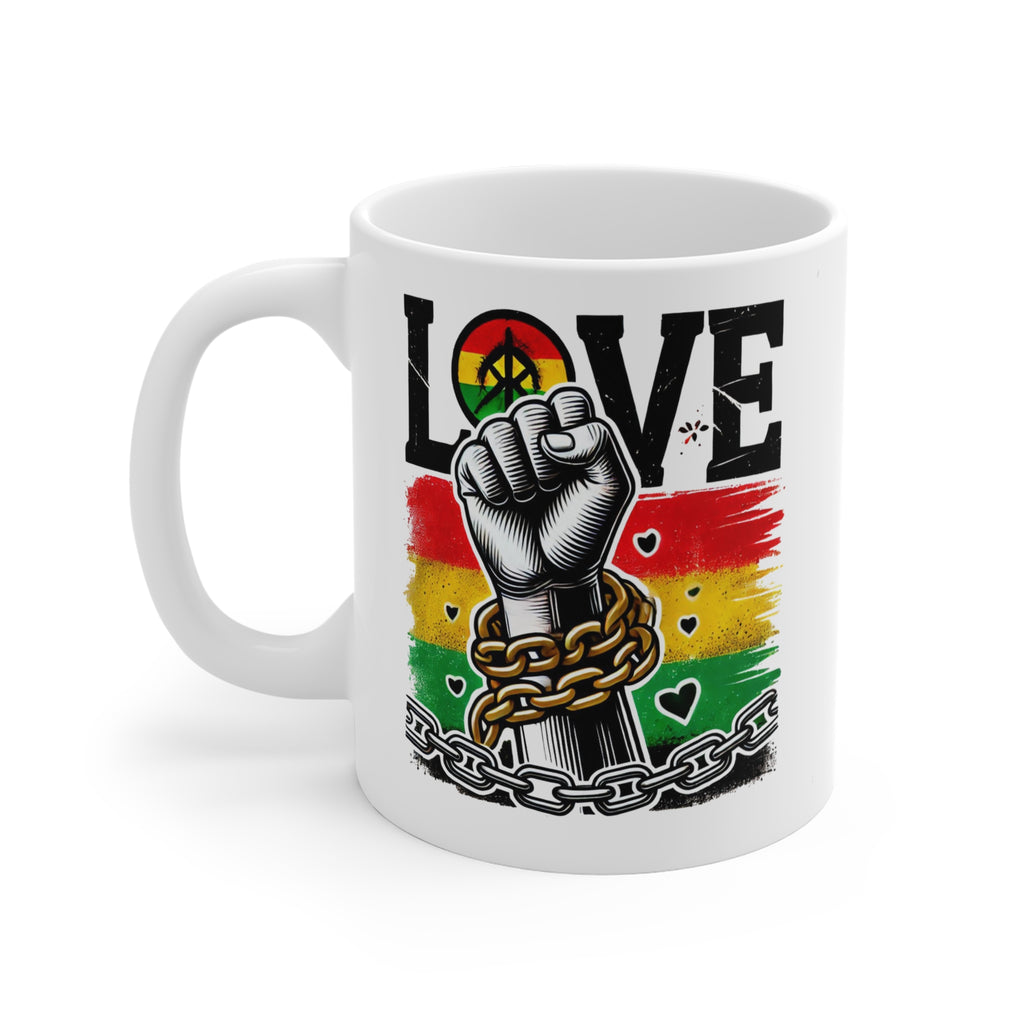 Inspirational Coffee Cup with Love Unity Design