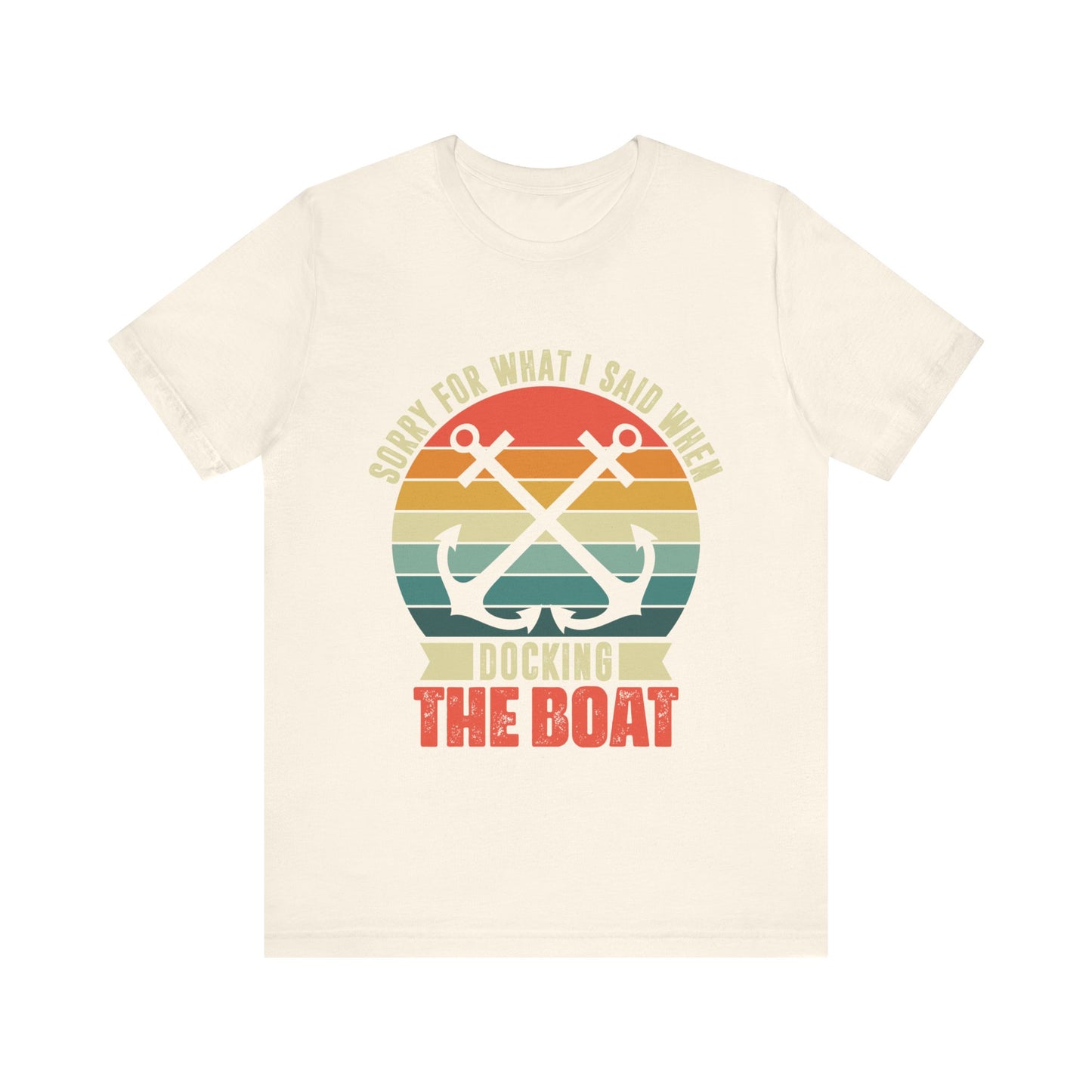 Unisex Jersey Short Sleeve Tee with Docking the Boat Design T-Shirt