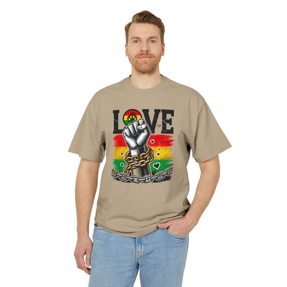 Unisex Graphic T-Shirt - Love Fist Design, Casual Tee, Statement T-Shirt, Gift for Activists, Vintage Style Clothing