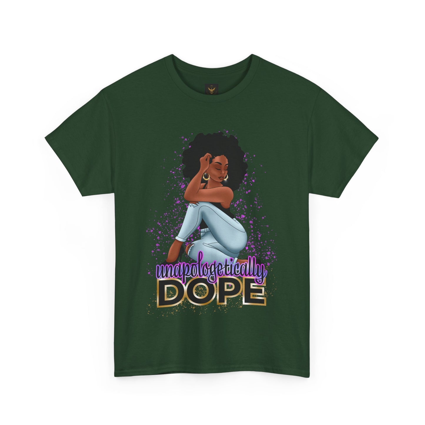 Unisex Heavy Cotton Tee With Dope Design T-Shirt