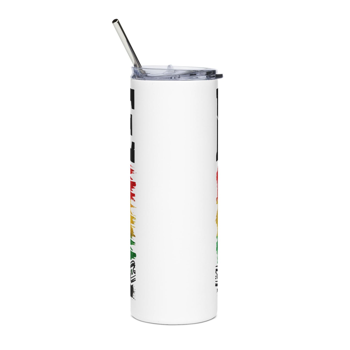 Empowerment Tumbler: Stainless Steel Love & Freedom 20oz Cup, Inspirational Gift for Activists, Rasta Decor, Travel Mug