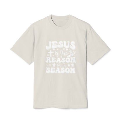 Jesus is the Reason Unisex Heavy Faded Tee, Christian T-Shirt, Holiday Apparel, Faith-Based Gift, Casual Wear