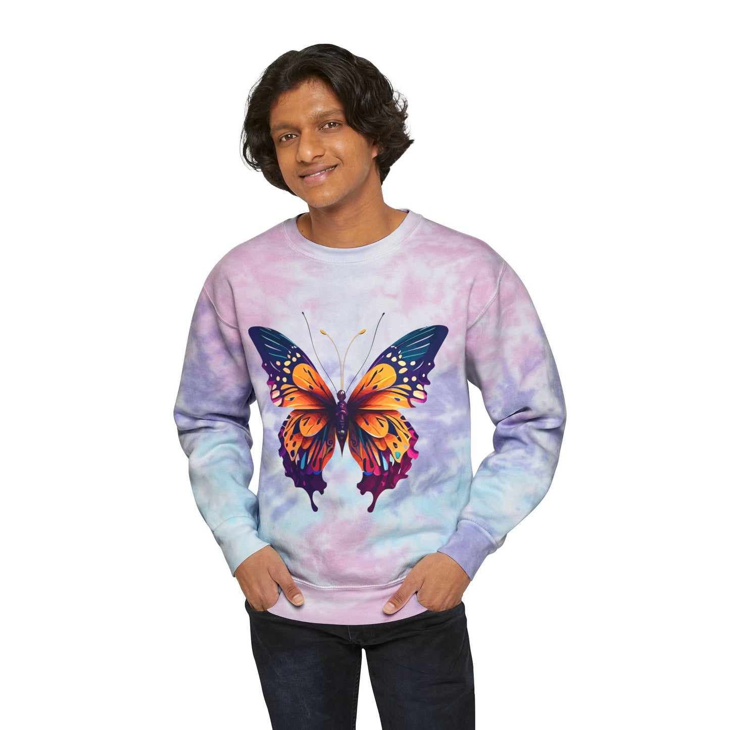 Unisex Tie-Dye Sweatshirt With Unapologetically Dope Design