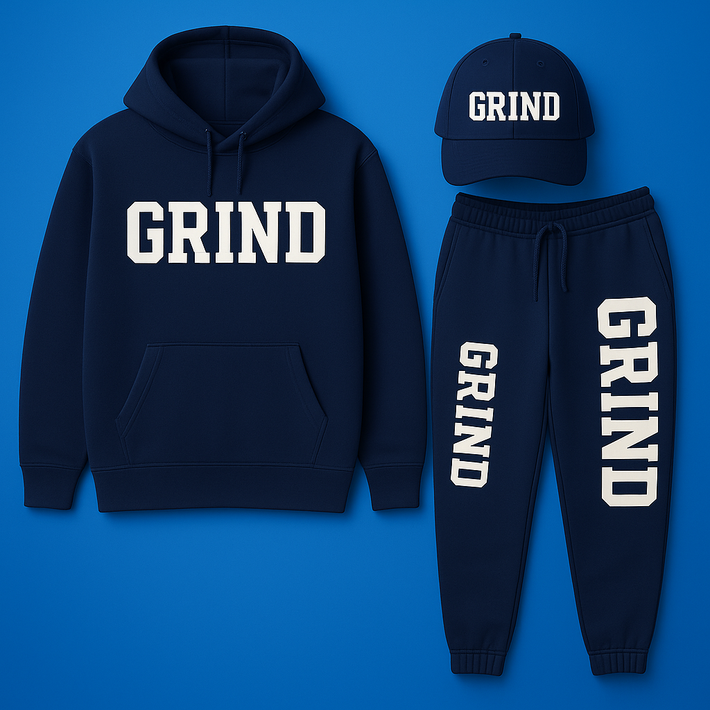 UrbanEase | Sweatsuit Set – Premium 3-Piece Hoodie Pants Cap – Soft Fleece Warmth – Casual Athleisure for Men