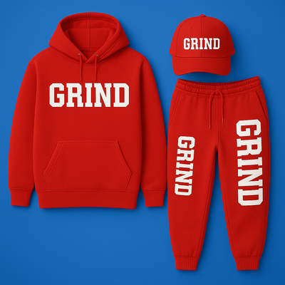 UrbanEase | Sweatsuit Set – Premium 3-Piece Hoodie Pants Cap – Soft Fleece Warmth – Casual Athleisure for Men