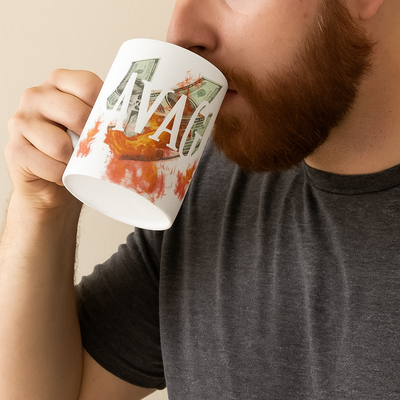 WealthBrew | Money Mug – Motivational Entrepreneur Coffee Cup – 11oz Ceramic Dishwasher Safe – Gift for Finance Lovers