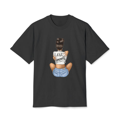 Love Yourself Unisex Heavy Faded Tee, Casual T-Shirt, Self-Love Gift, Motivational Apparel, Everyday Wear, Summer Casual Top
