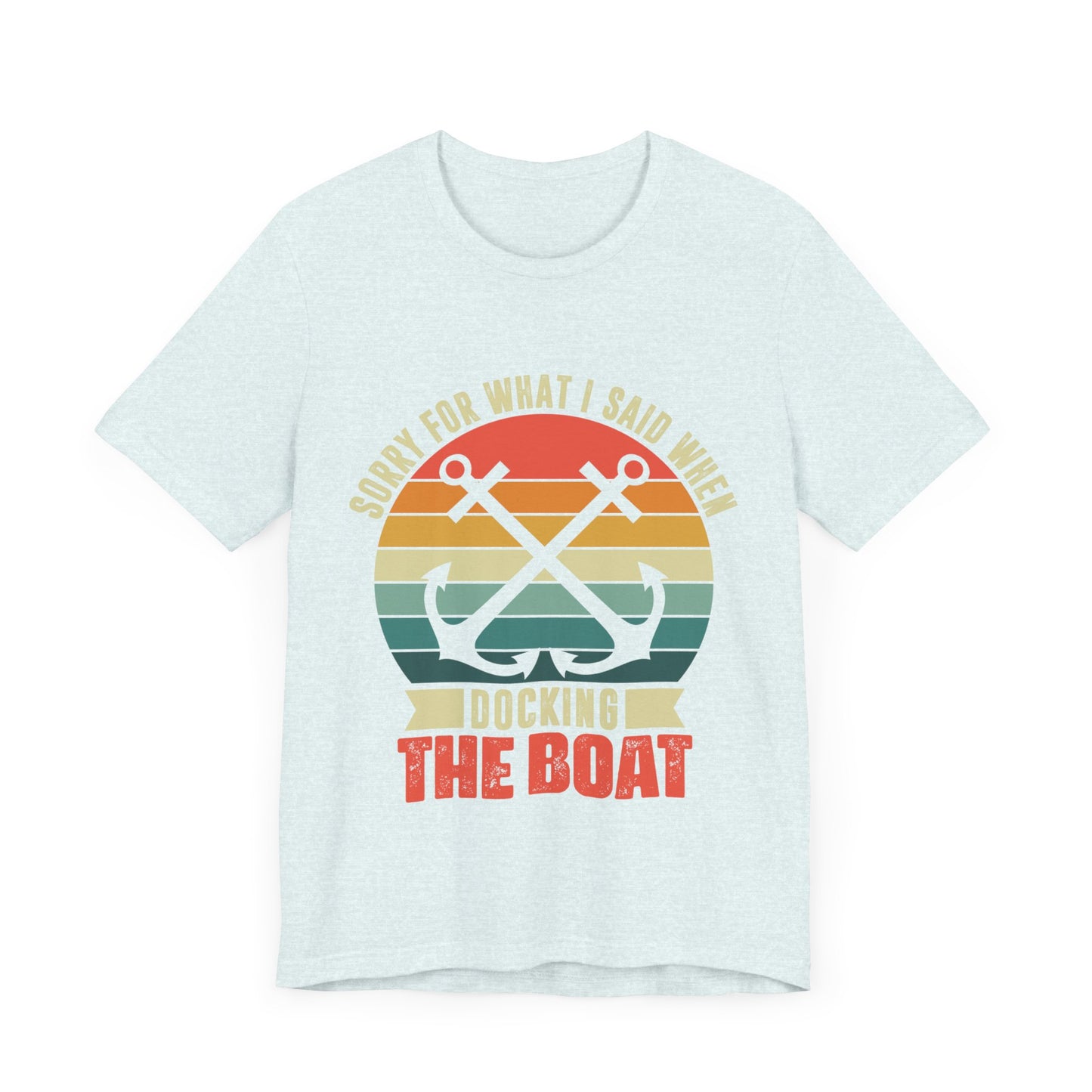 Unisex Jersey Short Sleeve Tee with Docking the Boat Design T-Shirt