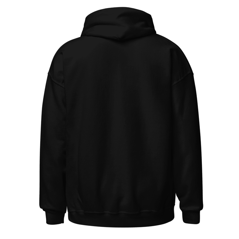 209 Stockton California black hoodie back view