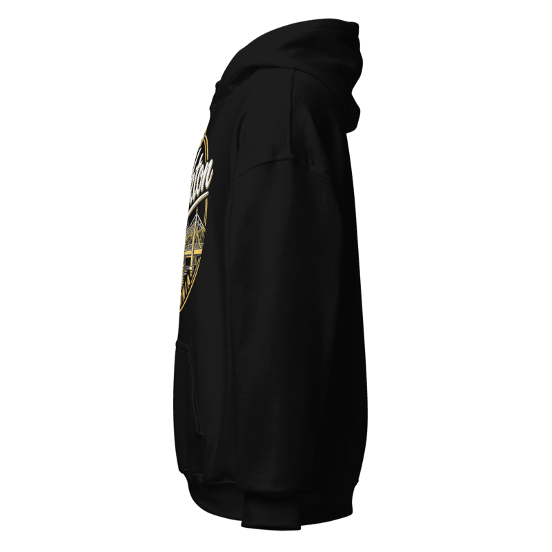 209 Stockton California black hoodie left side view
