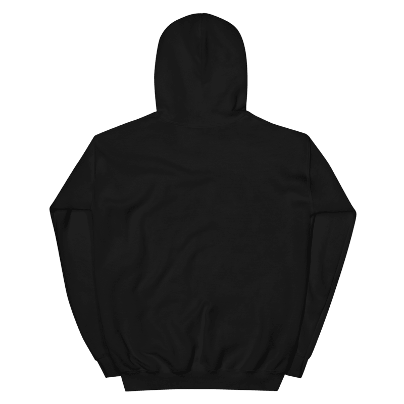 209 Stockton California black hoodie rear fit view
