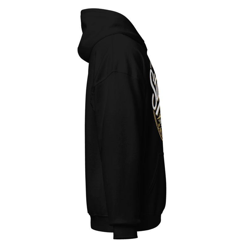 209 Stockton California black hoodie right side view
