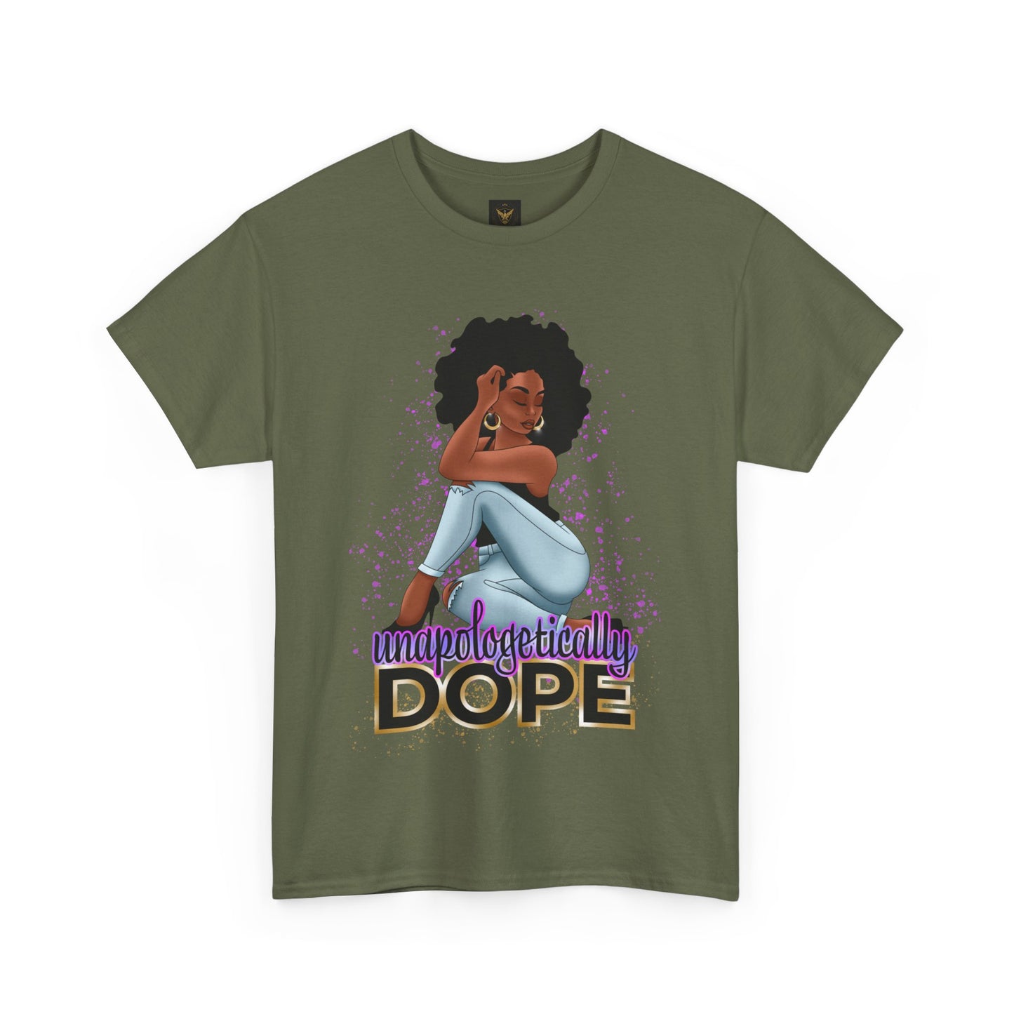 Unisex Heavy Cotton Tee With Dope Design T-Shirt