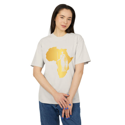 Golden Africa Graphic Tee, Unisex T-Shirt, African Pride Shirt, Casual Wear, Gift for Travelers, Adventure Apparel