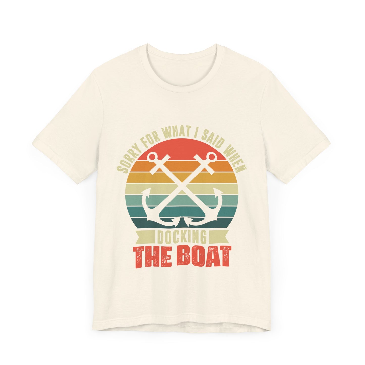 Unisex Jersey Short Sleeve Tee with Docking the Boat Design T-Shirt