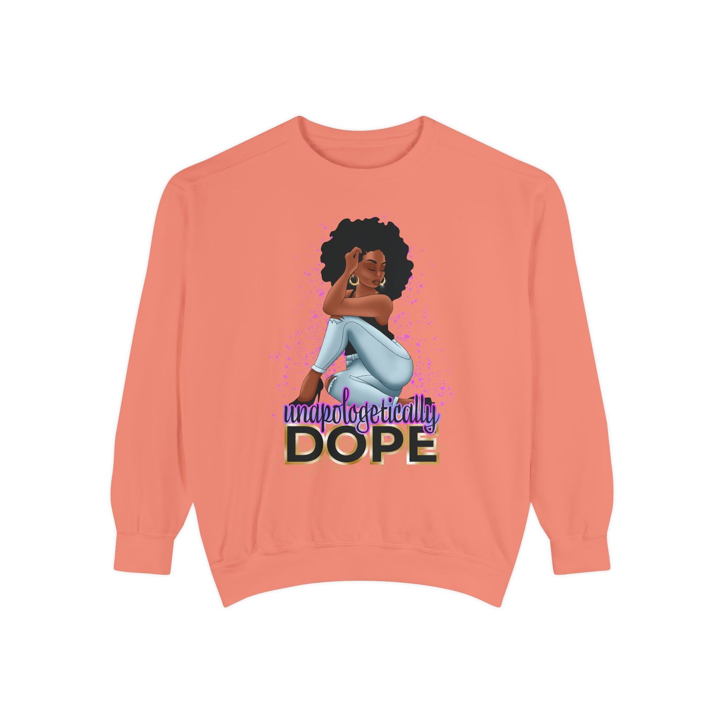 Unisex Garment-Dyed Sweatshirt With Dope Design