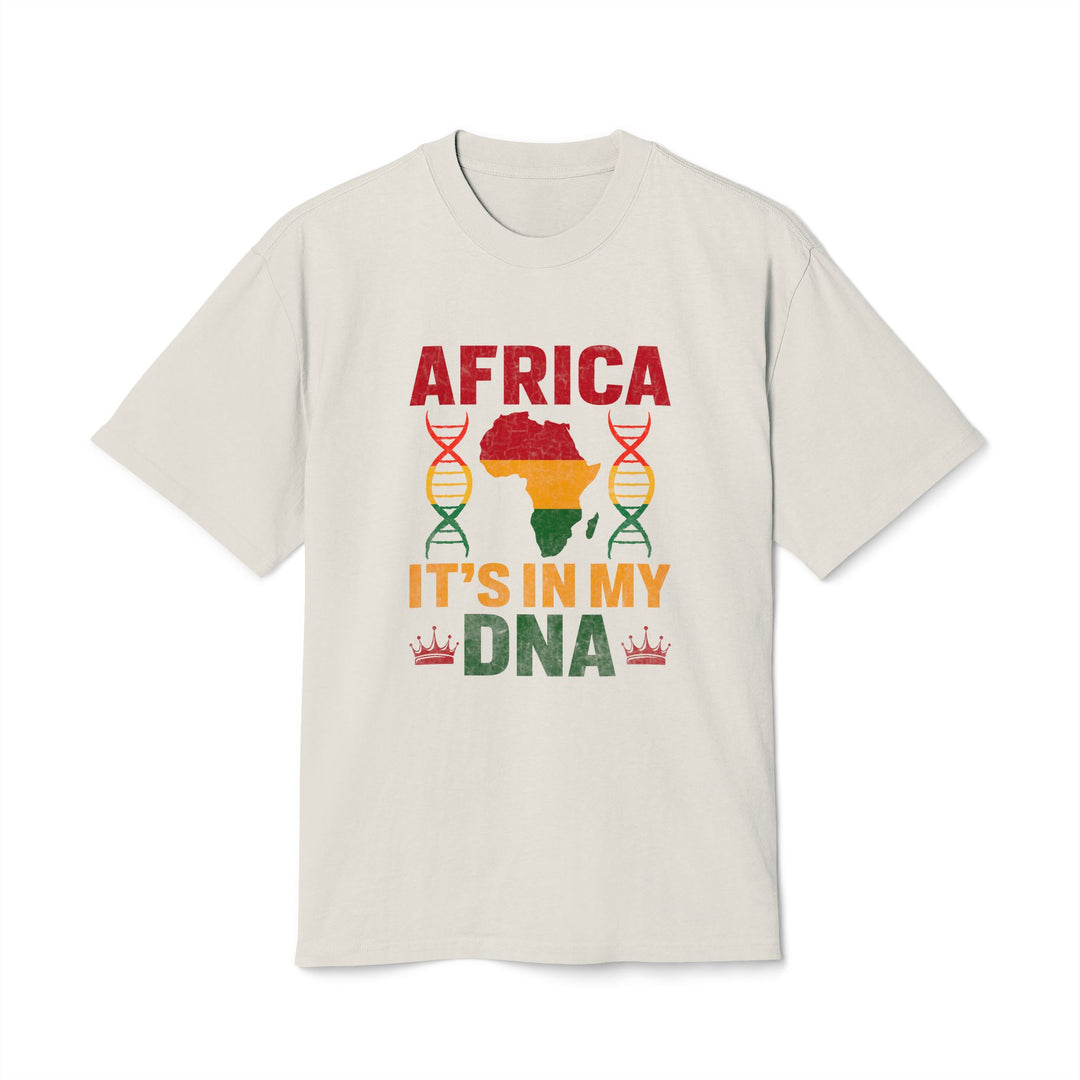 Africa Is in My DNA Tee in Faded Bone, front view