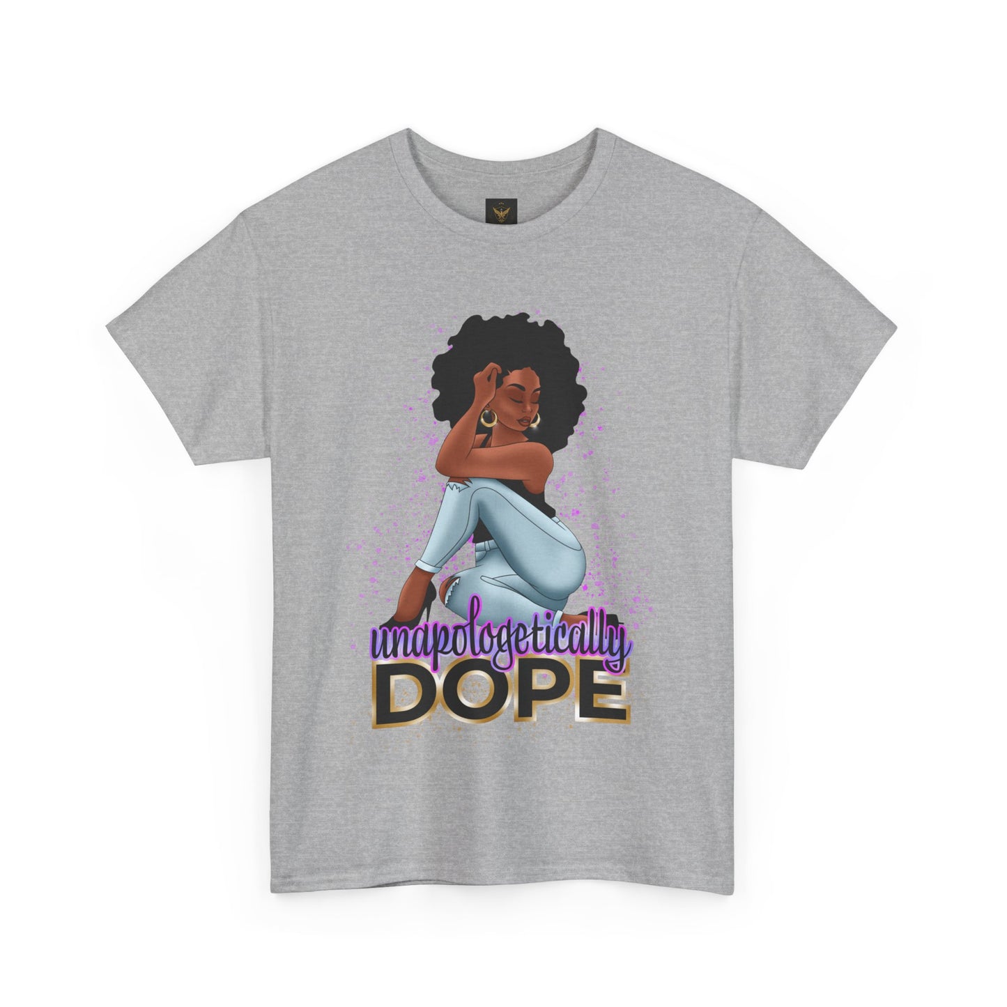 Unisex Heavy Cotton Tee With Dope Design T-Shirt