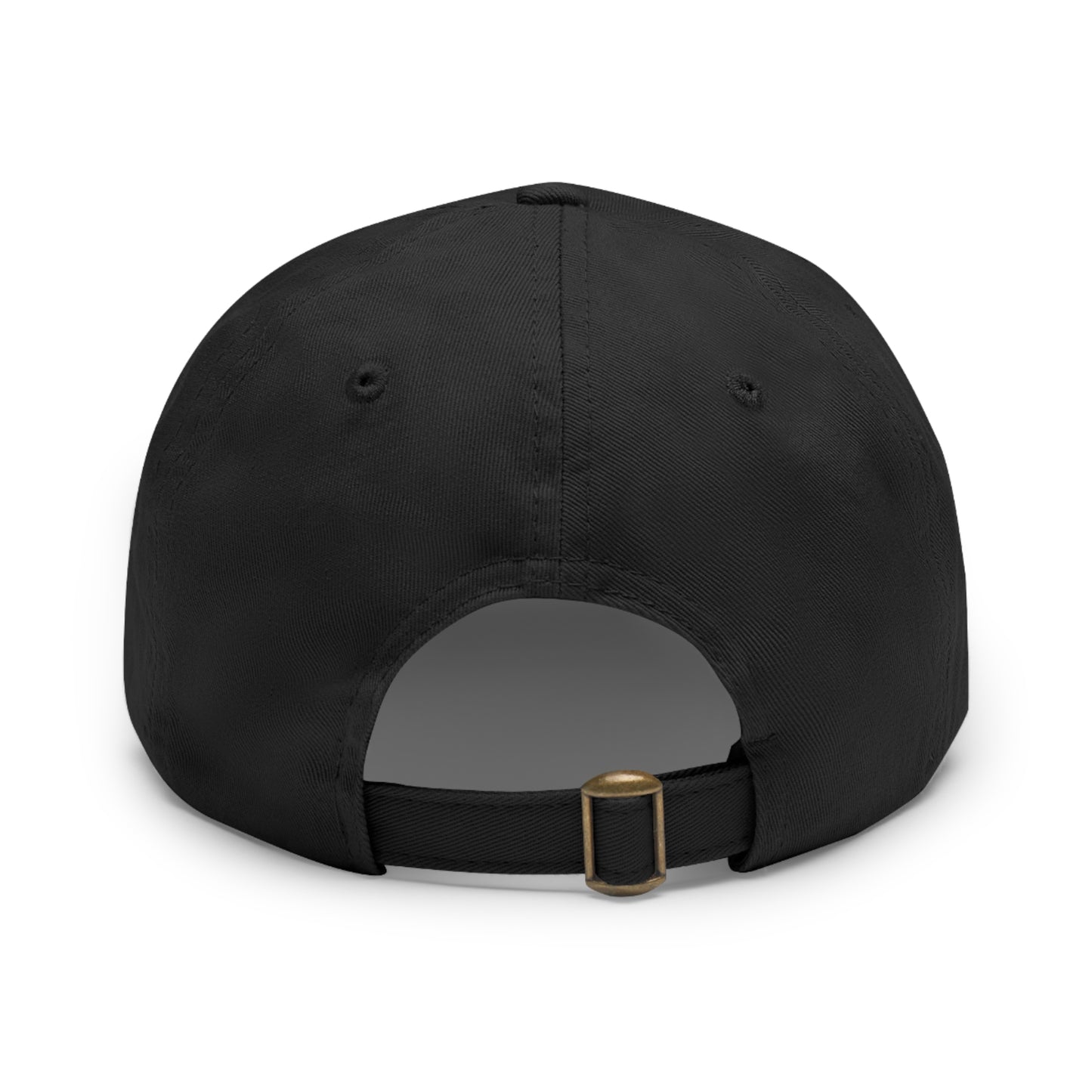 New York Dad Hat with Leather Patch (Round)