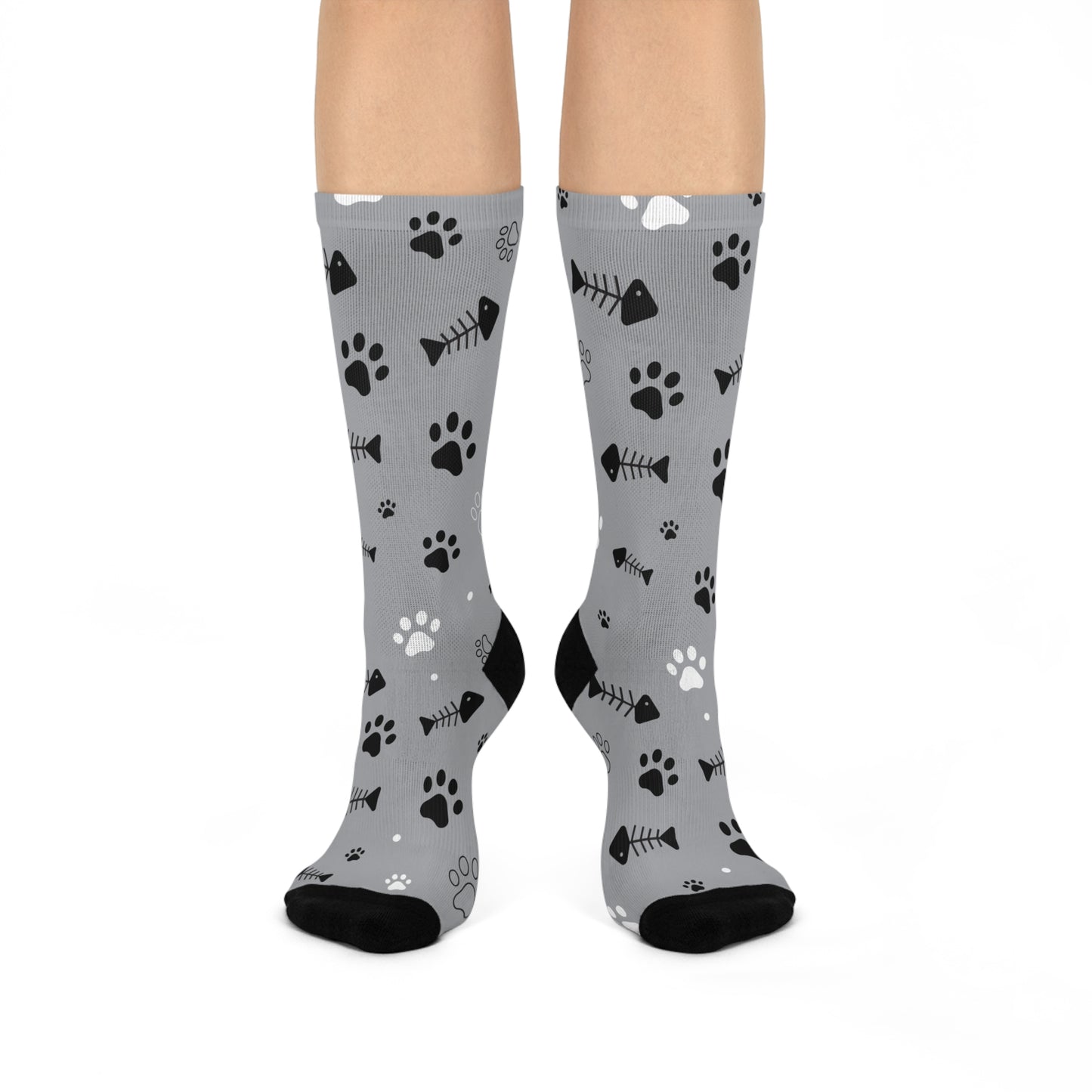 Full Print Cushioned Crew Socks