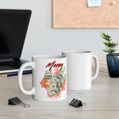 Fiery Money Mug - 11oz Coffee Cup, Perfect for Entrepreneurs, Money Lovers, Gift for Finance Enthusiasts, Unique Coffee Mug, [...]