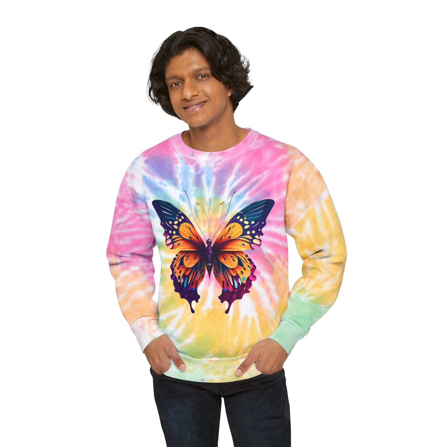 Unisex Tie-Dye Sweatshirt With Unapologetically Dope Design