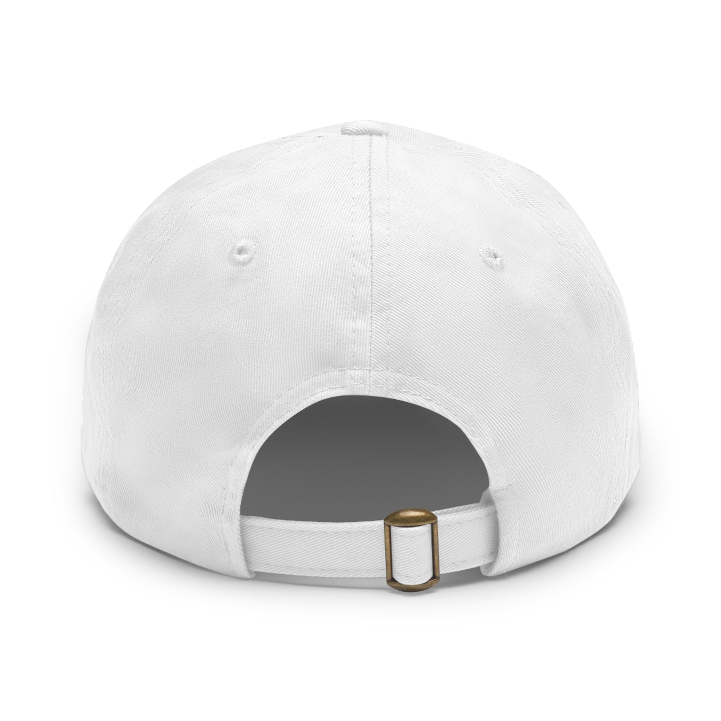 New York Dad Hat with Leather Patch (Round)