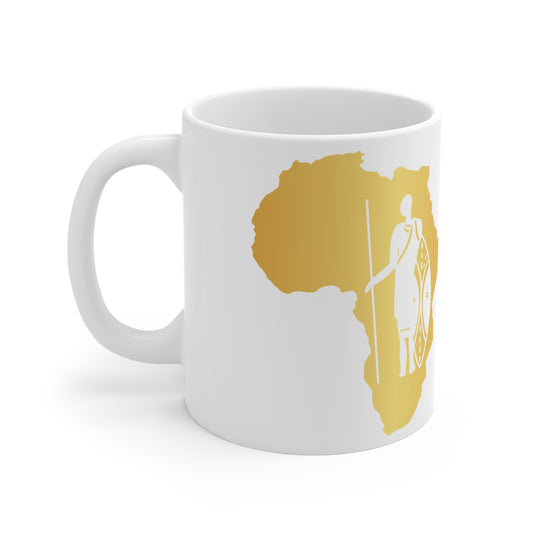 African Heritage Mug - 11oz Coffee Cup, Unique Gifts for Africa Lovers, Ethnic Decor, Home Office, Coffee Enthusiast