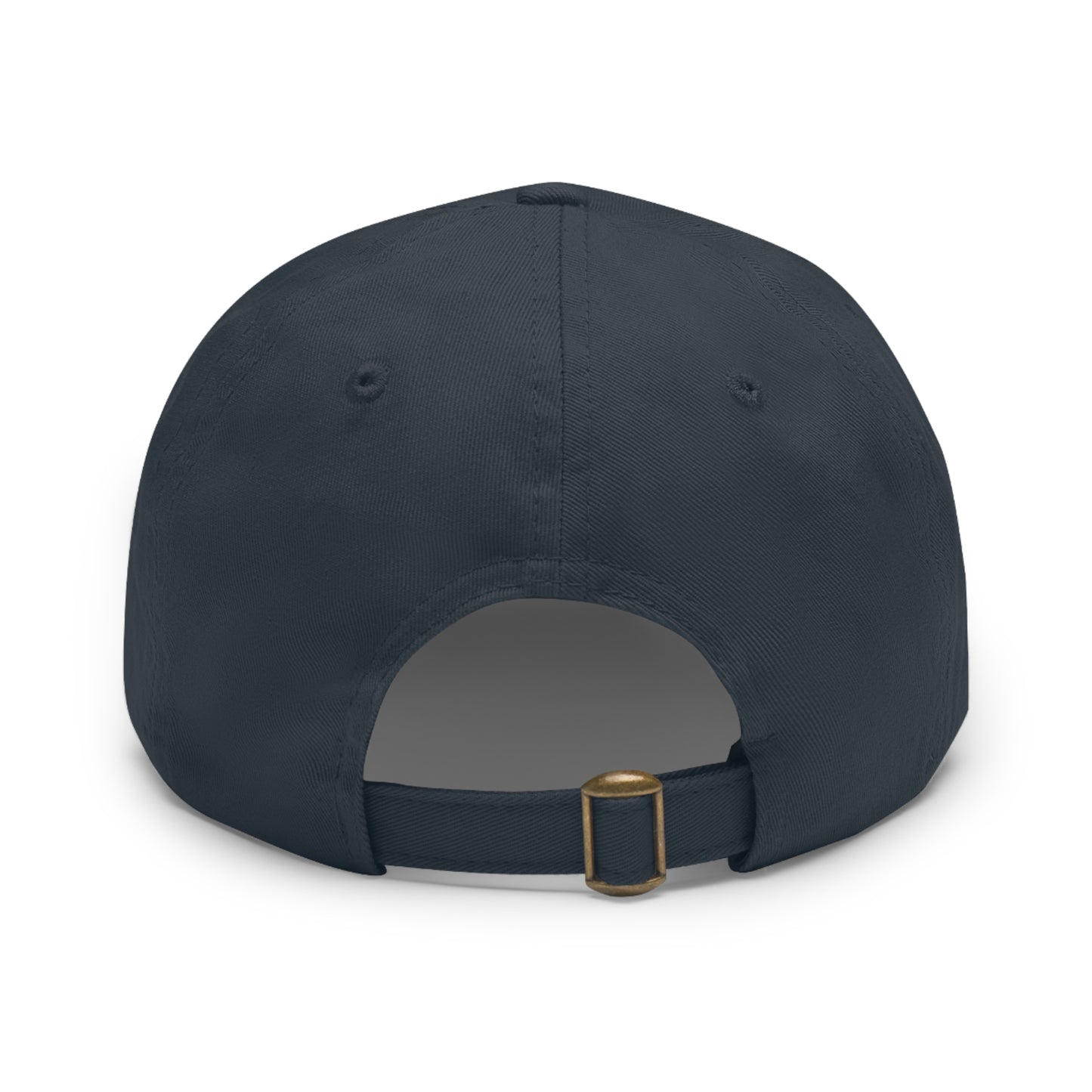 New York Dad Hat with Leather Patch (Round)