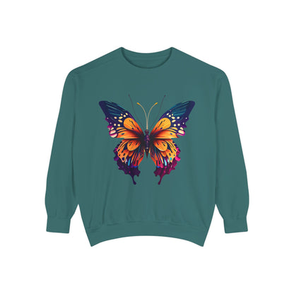 Unisex Garment-Dyed Butterfly Sweatshirt