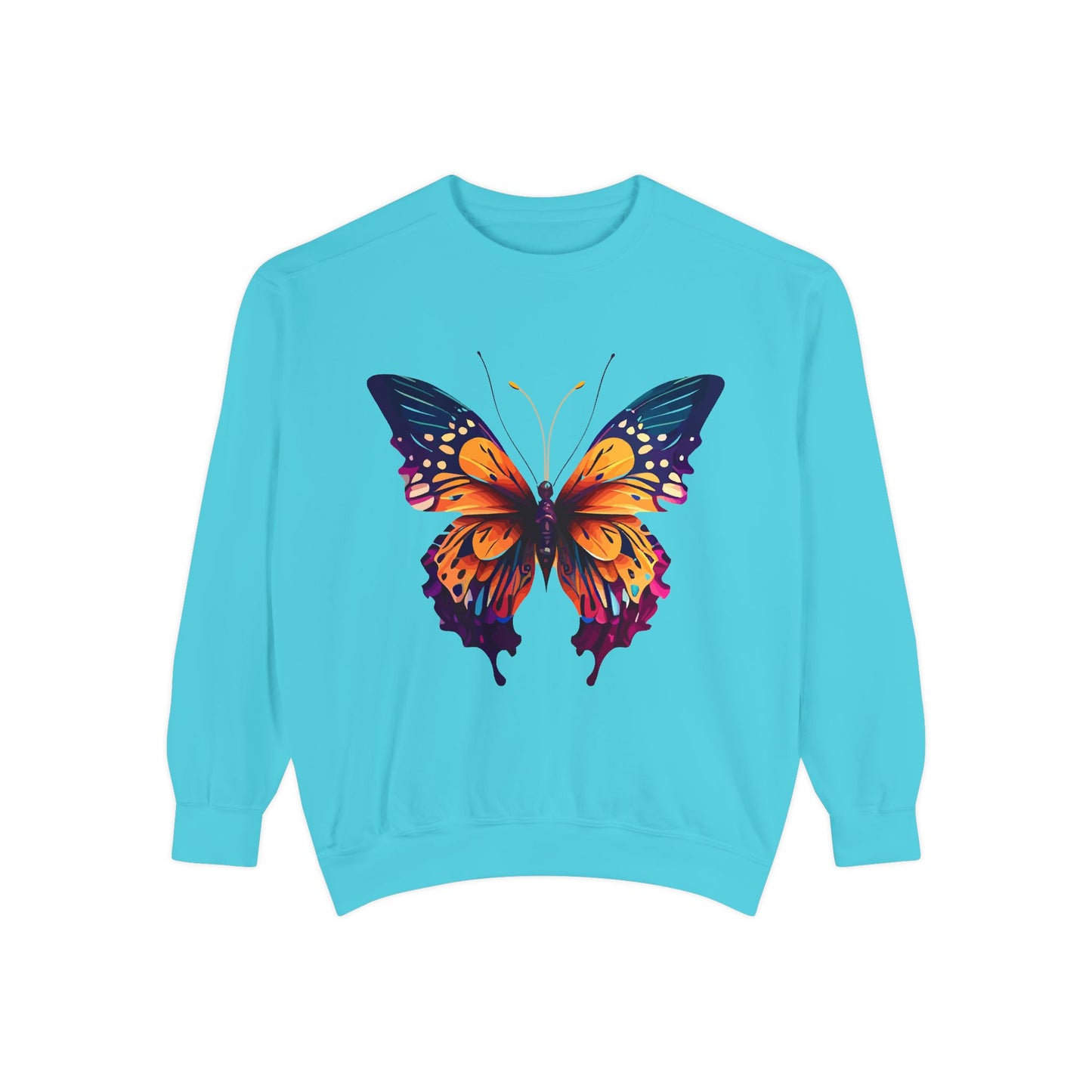 Unisex Garment-Dyed Butterfly Sweatshirt