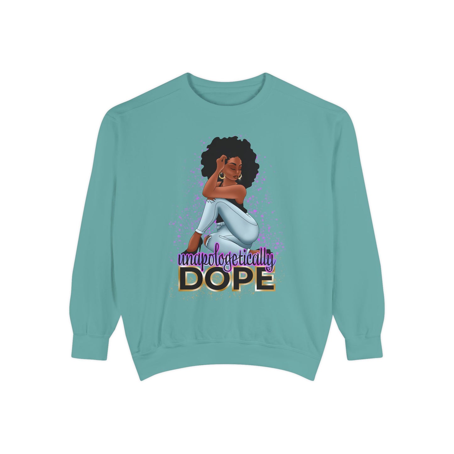 Unisex Garment-Dyed Sweatshirt With Dope Design