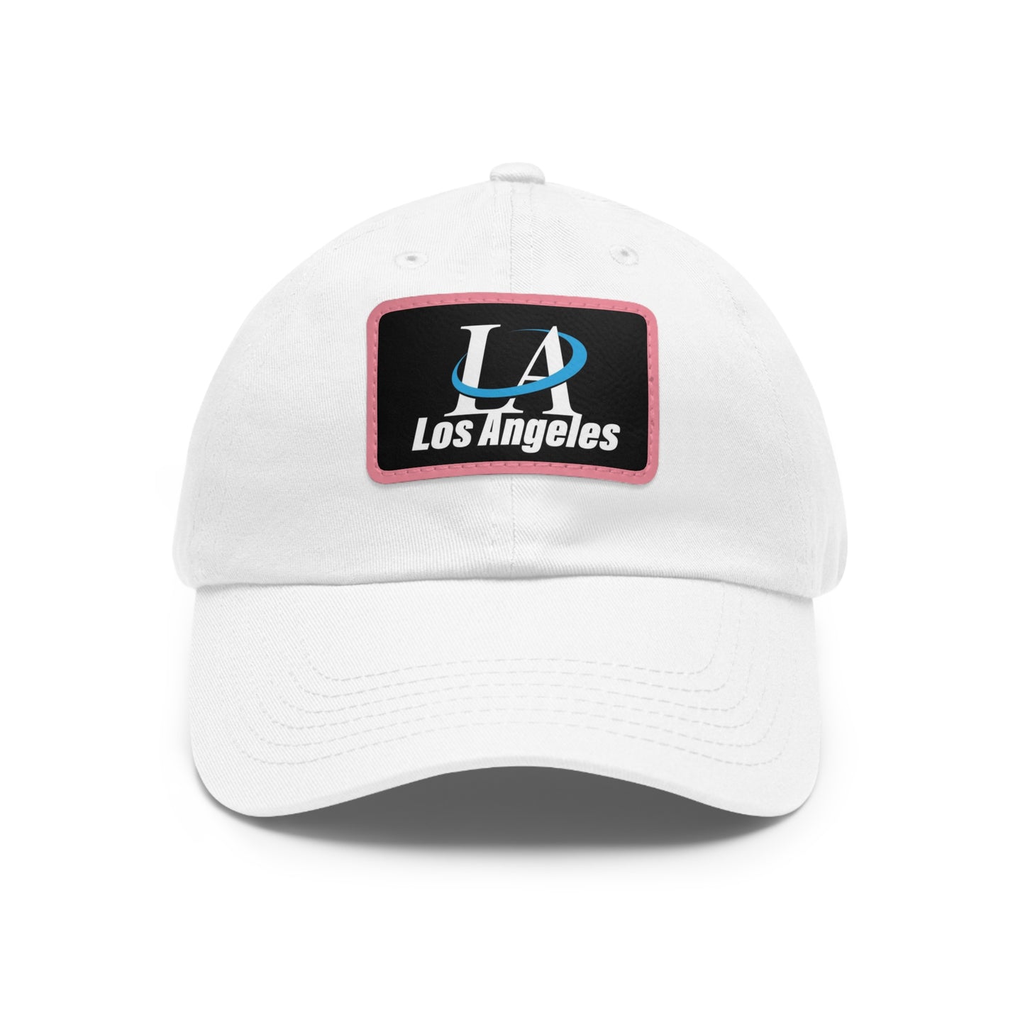 Los Angeles Dad Hat with Leather Patch (Rectangle)