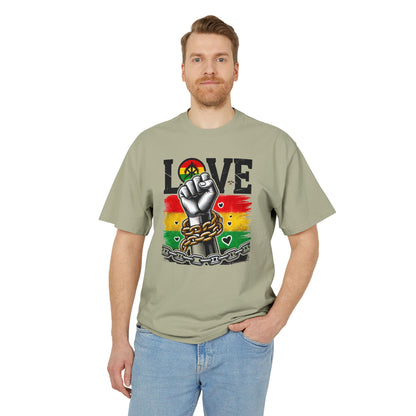 Unisex Graphic T-Shirt - Love Fist Design, Casual Tee, Statement T-Shirt, Gift for Activists, Vintage Style Clothing
