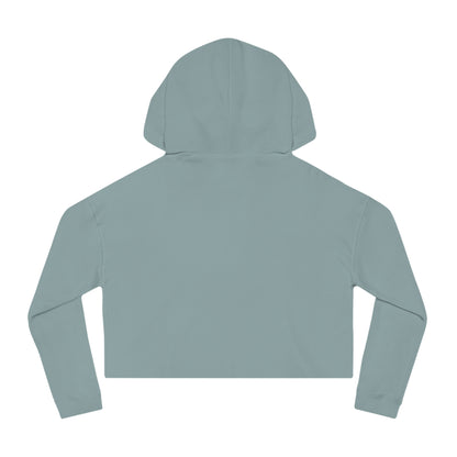 Women’s Cropped Hooded with Give Me Coffee & I will Save The World Design Sweatshirt