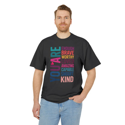 Positive Affirmation Unisex Tee, Motivational Shirt, Inspirational T-Shirt, Self-Love Apparel, Gifts for Friends, Uplifting Fashion