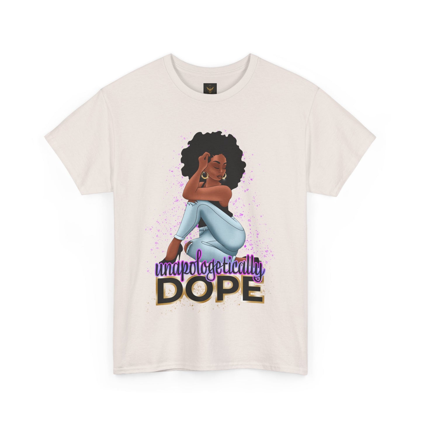 Unisex Heavy Cotton Tee With Dope Design T-Shirt