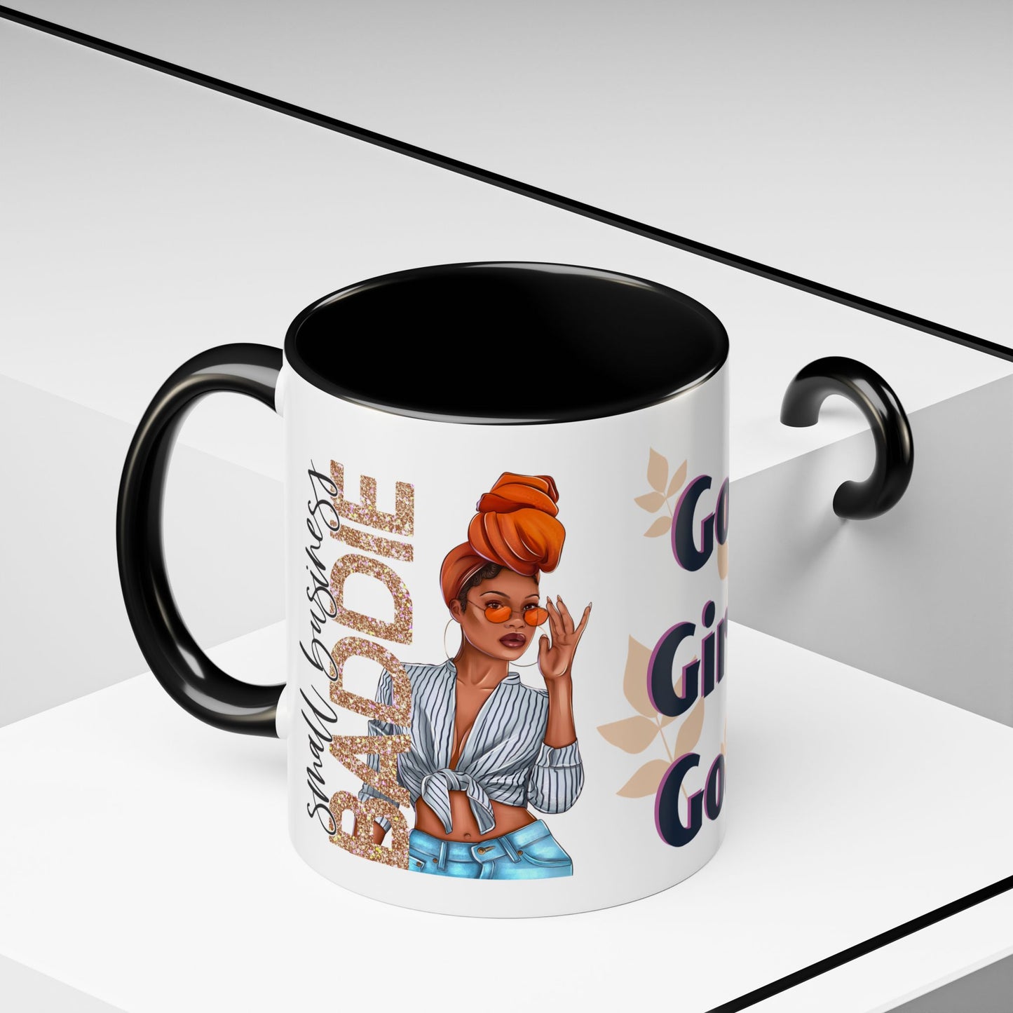 Small Business Baddie Girl Accent Coffee Mug, 11oz