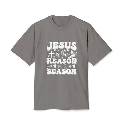 Jesus is the Reason Unisex Heavy Faded Tee, Christian T-Shirt, Holiday Apparel, Faith-Based Gift, Casual Wear