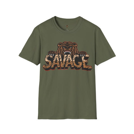 Savage Tiger Customizable Unisex Softstyle T-Shirt for Streetwear for the Fearless