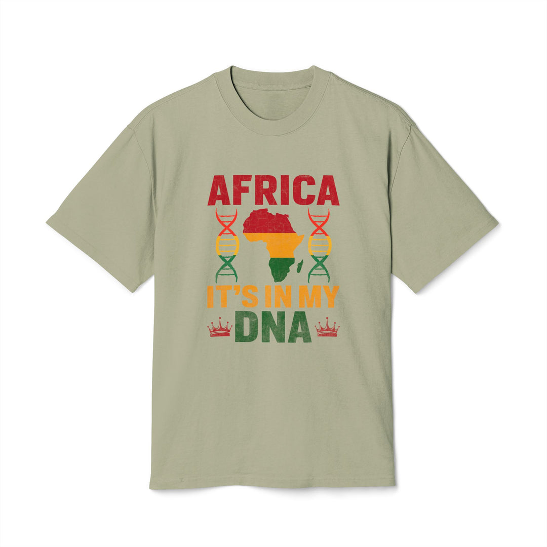 Africa Is in My DNA Tee in Faded Eucalyptus, front view