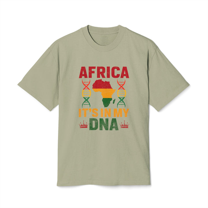 Africa Is in My DNA Tee in Faded Eucalyptus, front view