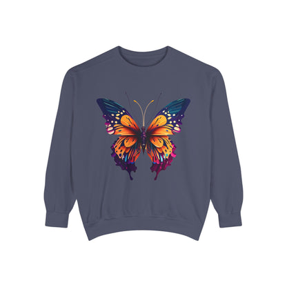 Unisex Garment-Dyed Butterfly Sweatshirt